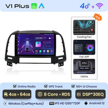 Load image into Gallery viewer, Junsun V1pro AI Voice 2 din Android Auto Radio For Hyundai Santa Fe 2 2006-2012 Carplay 4G Car Multimedia GPS 2din autoradio
