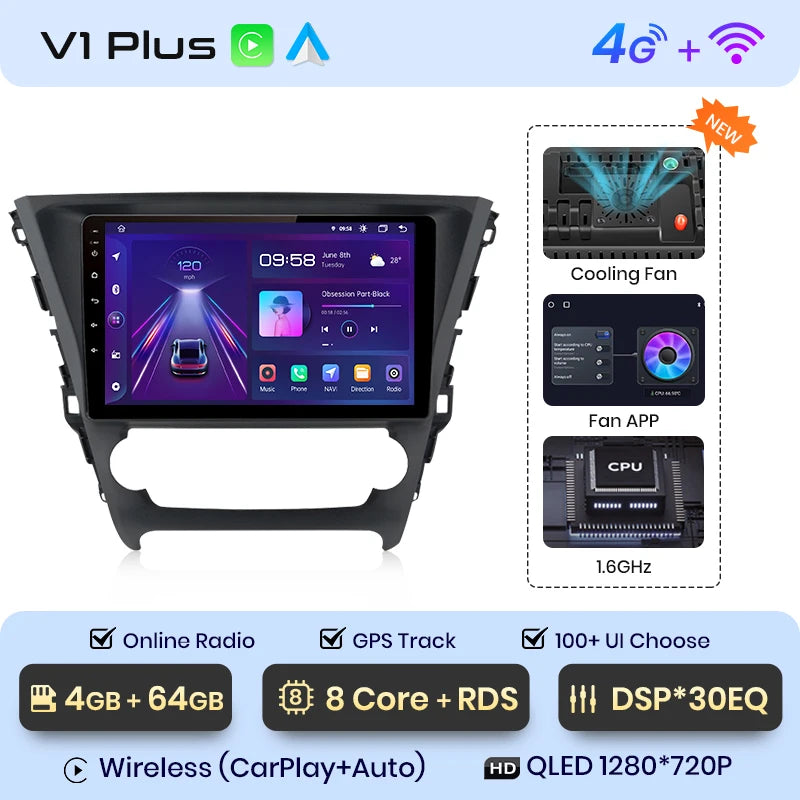 Junsun V1pro AI Voice Android Auto Radio para Toyota Avensis 2018-2020 Carplay 4G Car Multimedia GPS 2DIN Autoradio 