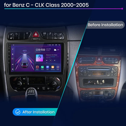 Radio para coche Junsun CarPlay Android Auto para Mercedes Benz Clase C Clase CLK W203 W209 S203 A209 2000-2005 Sistemas inteligentes Auto 