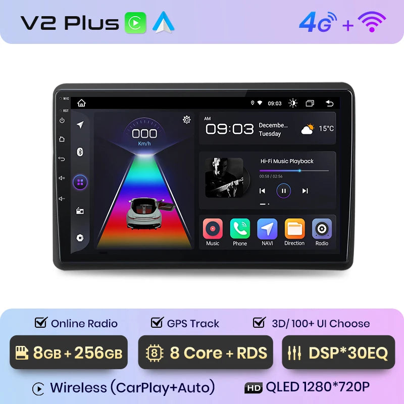 Junsun V1pro 2 Din Android Auto Radio For Renault Master For Nissan NV400 For Opel Movano 2 2009-2021 Car Multimedia Autoradio