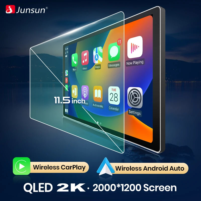 Junsun V3 Plus 2K Android 13 Wireless CarPlay Android Auto Car Intelligent Systems for Mazda 6 Rui GH 2008 - 2015 7870 Autoradio