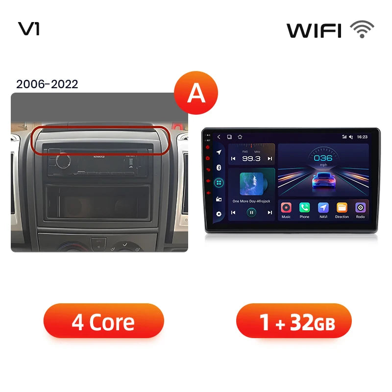 Junsun AI 4G LTE Wireless CarPlay Android Auto Car Radio For Fiat Ducato Peugeot Boxer Citroen Jumper 2006-2015 GPS Navi RDS FM