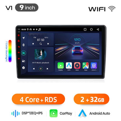 Junsun Wireless CarPlay Car Radio For VW Golf 4 Passat POLO Transport T5 Multivan Seat Jetta Android Multimedia