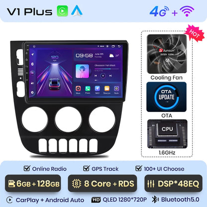 Radio Junsun V1 Plus para Mercedes Benz Clase M W163 ML (1998-2006), inalámbrica, CarPlay, Android Auto, 2 DIN, DVD. 