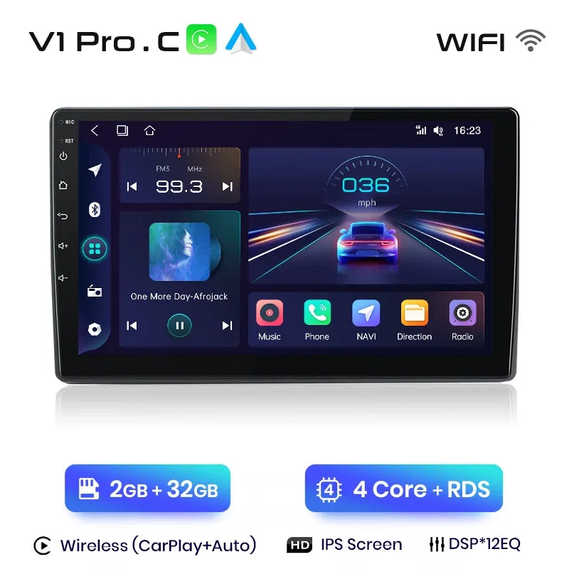 Radio multimedia Junsun con CarPlay inalámbrico y Android Auto para Volkswagen Bora 2005-2006, GPS, sistemas inteligentes, autorradio inteligente. 