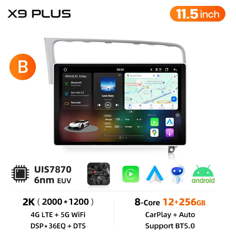 Junsun Wireless CarPlay Car Radio For VW Golf 7 mk7 2013-2017 Android Multimedia