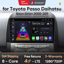 Load image into Gallery viewer, Junsun Wireless CarPlay Android Auto Radio For Toyota Passso 2006 2007 2008 2009-2011 Car Intelligent Systems RDS BT WiFi 2 din
