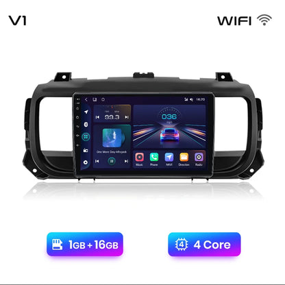 Radio Junsun para Peugeot Expert 3, Citroën Jumpy 3 SpaceTourer (2016-2021), inalámbrica, CarPlay, Android Auto, 2 DIN, DVD. 