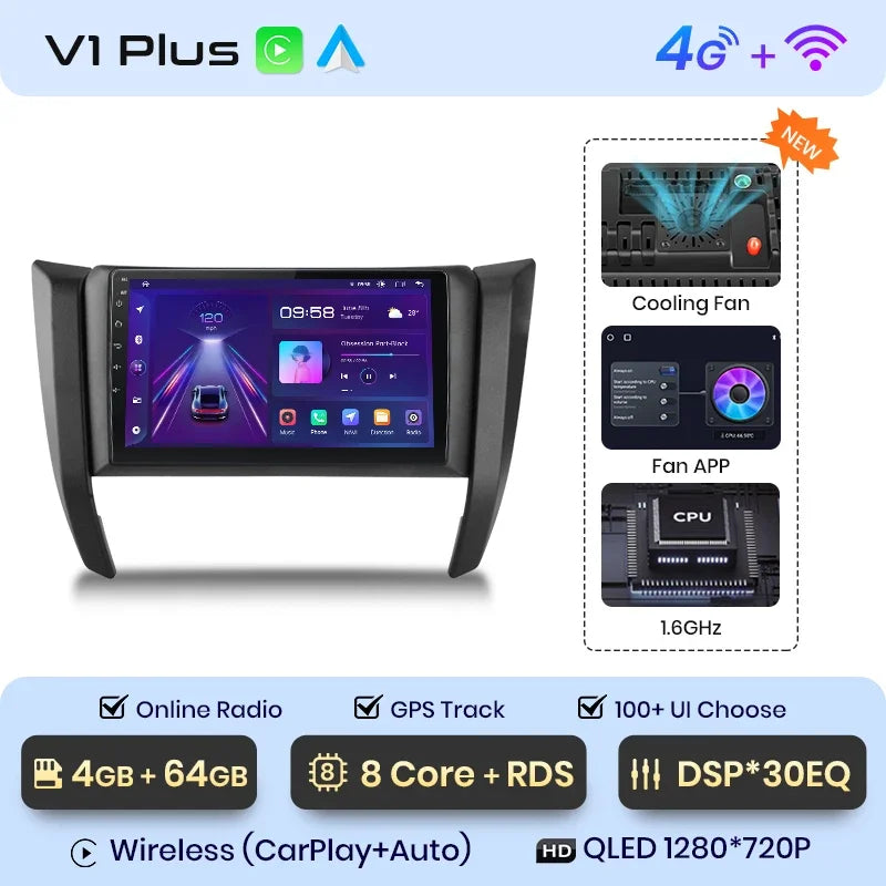 Junsun Wireless CarPlay Android Auto Radio For Nissan Navara Frontier NP300 4 D23 2014-2021 Car Intelligent Systems RDS BT WiFi