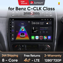 Radio para coche Junsun CarPlay Android Auto para Mercedes Benz Clase C Clase CLK W203 W209 S203 A209 2000-2005 Sistemas inteligentes Auto 
