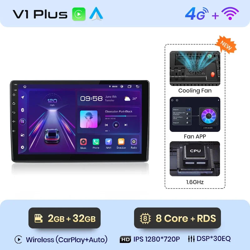 Junsun Wireless CarPlay Android Auto Car Radio Multimedia For Volkswagen Bora 2005-2006 GPS Intelligent Systems Smart Autoradio