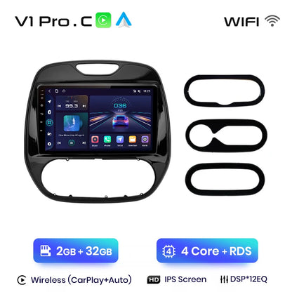 Junsun V1 AI Voice - Radio inalámbrica CarPlay Android para Renault Captur Kaptur 2016-2019, 4G, GPS, 2DIN 