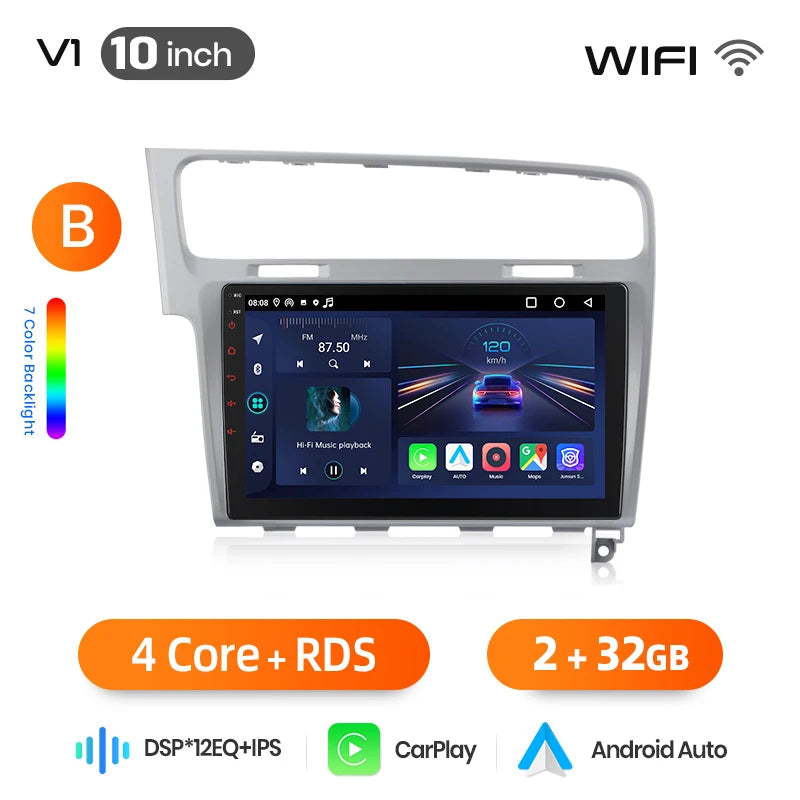 Junsun Wireless CarPlay Car Radio For VW Golf 7 mk7 2013-2017 Android Multimedia