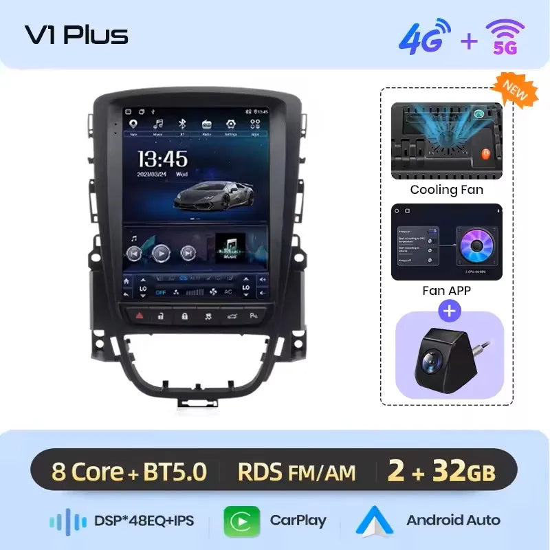 Junsun Wireless CarPlay Car Radio For Opel Astra J Vauxhall Buick Verano 2009-2013 Android Multimedia