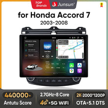 Lade das Bild in den Galerie-Viewer, Junsun V3 Plus 2K Android 13 Drahtlose CarPlay Android Auto Auto Intelligente Systeme für Honda Accord 7 2003-2008 7870 Autoradio 
