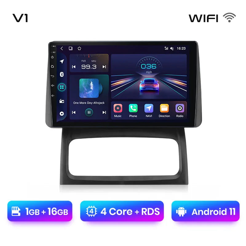 Junsun V1 Plus AI Voice - Radio inalámbrica Android para Renault Clio Campus 2009, Carplay 4G, GPS, 2 DIN 