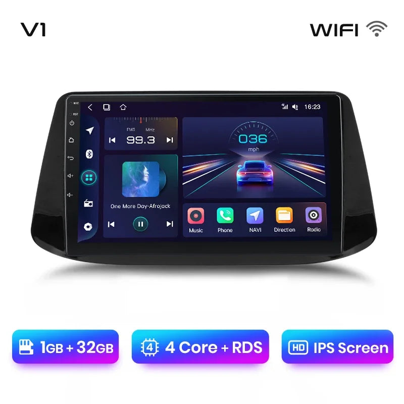 Junsun Wireless CarPlay Android Autoradio für Hyundai i30 2017 2018 Auto Intelligente Systeme RDS BT WiFi 2 Din 