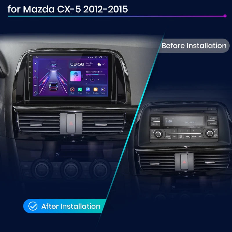Junsun V1pro AI Voice 2 DIN Android Auto Radio para Mazda CX-5 2012-2015 Carplay 4G Car Multimedia GPS 2 DIN Autoradio 
