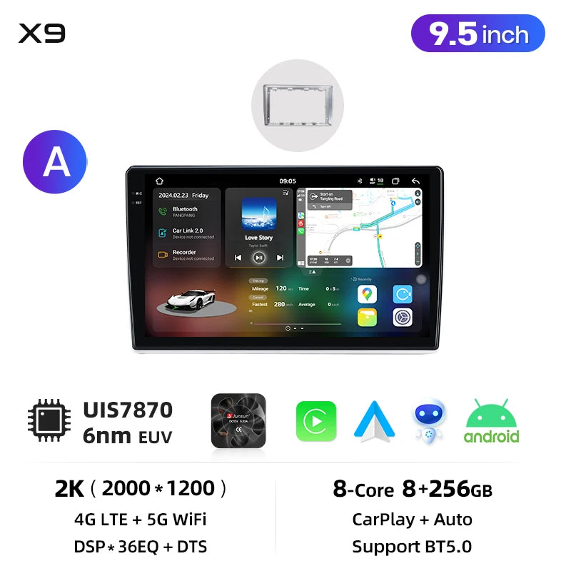 Junsun Wireless CarPlay Car Radio For VW Passat B5 B6 2004-2010 Android Multimedia