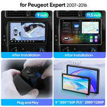 Junsun Wireless CarPlay Car Radio For Peugeot Expert 2007 2008 2009-2016 Android Multimedia