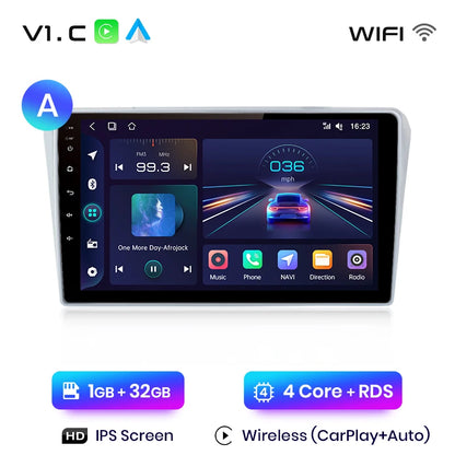 Junsun V1pro AI Voice 2 DIN Android Auto Radio para Toyota Avensis T25 2002-2008 Carplay Car Multimedia GPS 2 DIN autorradio 