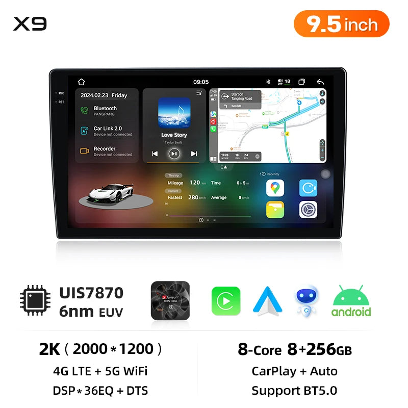 Junsun Wireless CarPlay Car Radio For SKODA Octavia 3 A7 2013 - 2018 Android Multimedia