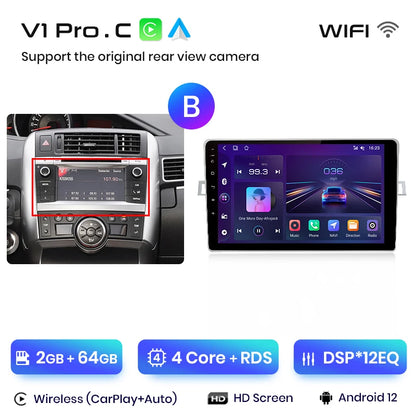 Junsun V1 AI Voice - Radio inalámbrica CarPlay Android para Toyota Verso R20 (2009-2018), 4G, GPS, 2DIN 
