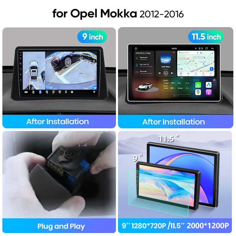 Junsun Wireless CarPlay Car Radio For Opel Mokka 2012-2016 Android Multimedia