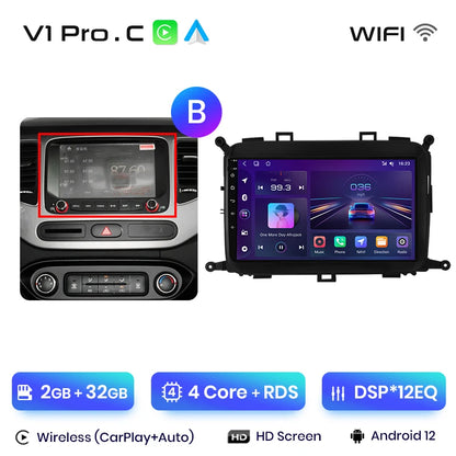 Junsun V1pro AI Voice 4G Carplay Android Auto Reproductor multimedia para Kia Carens 2013-2018 Radio de coche 2DIN GPS autorradio Bluetooth 