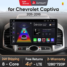 Junsun V1pro AI Voice - Radio para coche, reproductor multimedia Android Auto para Chevrolet Captiva 2011-2016, Carplay 4G, 2 DIN, GPS 