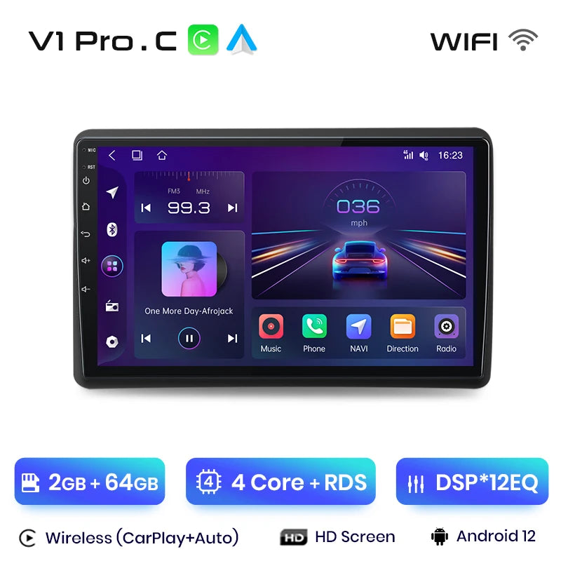 Junsun V1pro 2 Din Android Auto Radio For Renault Master For Nissan NV400 For Opel Movano 2 2009-2021 Car Multimedia Autoradio