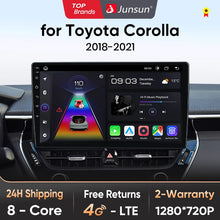 Lade das Bild in den Galerie-Viewer, Junsun Wireless CarPlay Android Autoradio für Toyota Corolla 2018 - 2021 Auto Intelligente Systeme RDS BT WiFi 2 Din 
