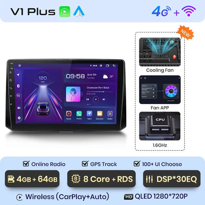 Radio Junsun CarPlay inalámbrica Android Auto para Toyota Corolla 2018-2021 con sistemas inteligentes RDS, Bluetooth, WiFi, 2 DIN 