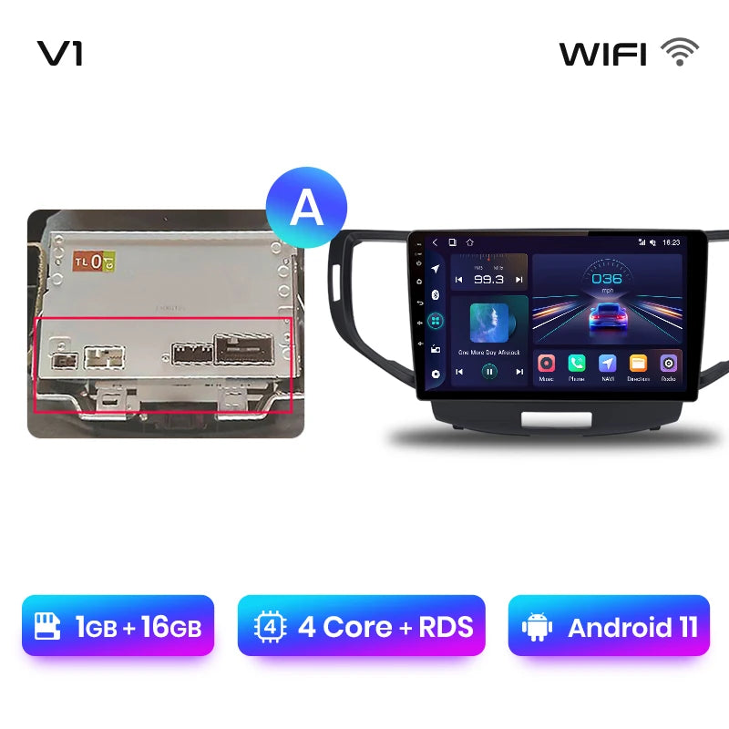 Junsun V1 AI Voice Wireless CarPlay Android Auto Radio For Honda Accord 8 2008-2012 4G Car Multimedia GPS 2din autoradio