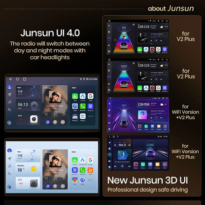 Junsun V1pro AI Voice 2 DIN Android Auto Radio para VW Volkswagen Tiguan 1 NF 2006-2016 Carplay Car Multimedia GPS 2 DIN autorradio 