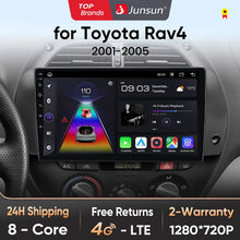Lade das Bild in den Galerie-Viewer, Junsun V1 Plus Autoradio für Toyota RAV4 2001–2005, kabelloses CarPlay, Android Auto, intelligente Autosysteme, keine 2 Din, 2 Din DVD 
