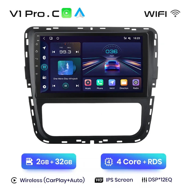 Junsun Wireless CarPlay Android Auto Radio For VOLKSWAGEN PASSAT 2012 2013 2014 2015 Car Intelligent Systems RDS BT WiFi 2 din