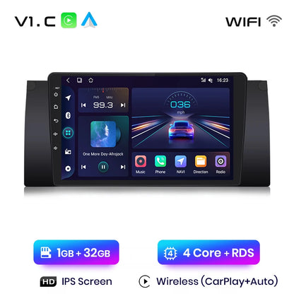 Junsun V1 Plus AI Voice Android Auto Radio para BMW E53 Carplay 4G Car Multimedia GPS 2DIN Autoradio 