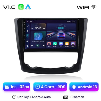 Radio Junsun V1 Plus para Renault Kadjar 2015-2019 con CarPlay inalámbrico, Android Auto, sistema inteligente, 2 DIN, DVD. 