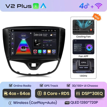 Radio Junsun CarPlay inalámbrica Android Auto para Opel Karl 2017 2018 2019 2020 con sistemas inteligentes RDS BT WiFi 2 DIN 