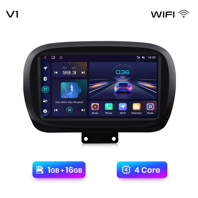 Radio Junsun V1 Plus para Fiat 500X 2014-2020 con CarPlay inalámbrico, Android Auto, sistema inteligente para coche, 2 DIN, DVD. 