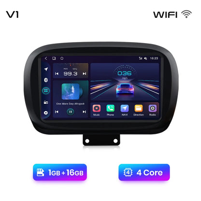 Radio Junsun V1 Plus para Fiat 500X 2014-2020 con CarPlay inalámbrico, Android Auto, sistema inteligente para coche, 2 DIN, DVD. 
