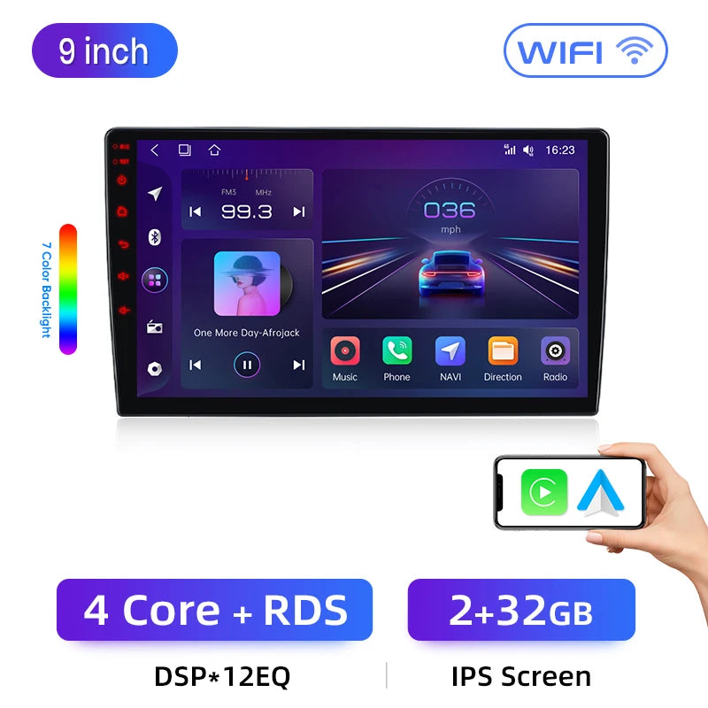 Junsun AI Wireless CarPlay Android Auto Car Radio For Hyundai Santa Fe 3 2013 2014 2015-2016 4G GPS Smart Intelligent Systems