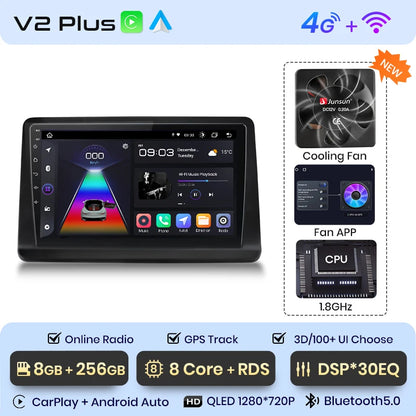 Radio Junsun V1 Plus para Mitsubishi Pajero 2 V20 V30 V40 (1991-2004), inalámbrica, CarPlay, Android Auto, 2 DIN, DVD. 