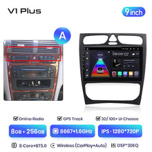 Load image into Gallery viewer, Junsun V3 Plus 2K CarPlay Android Auto Car Intelligent Systems for Mercedes Benz C Class CLK Class W203 W209 S203 A209 2000-2005

