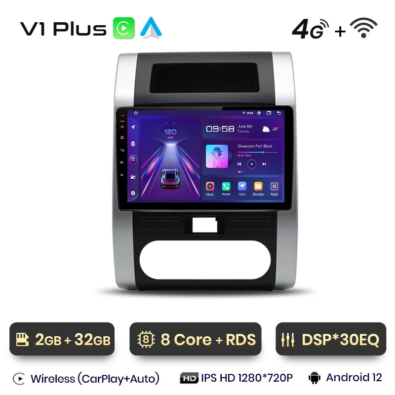 Junsun V1pro AI Voice 2 din Android Auto Radio For Nissan x trail t31 2008-2012 Carplay 4G Car Multimedia GPS 2din autoradio