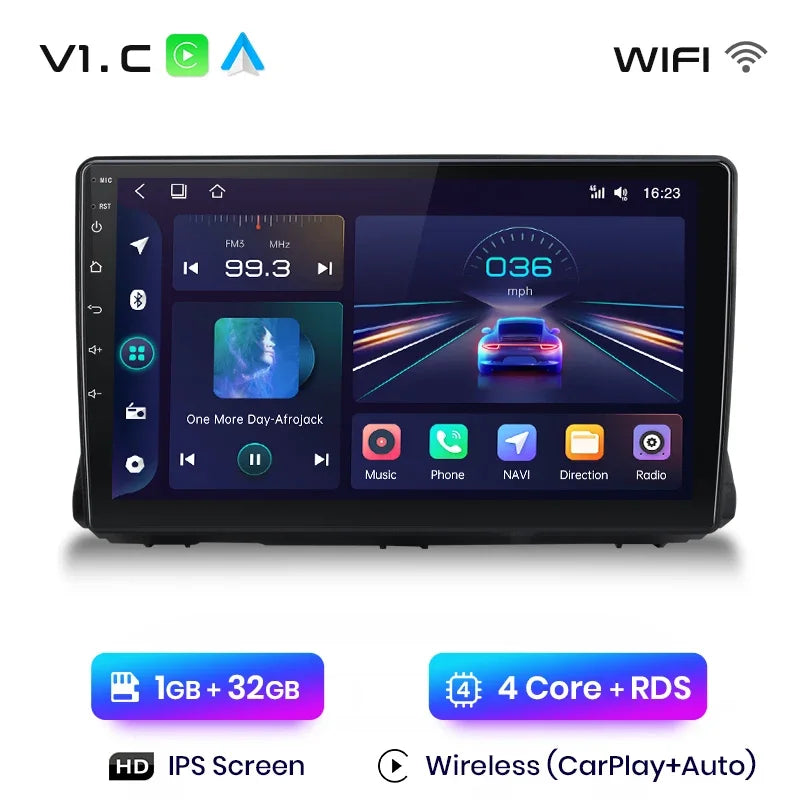 Junsun CarPlay inalámbrico Android Auto Radio para Renault Sandero 2021 Sistemas inteligentes para coche RDS BT WiFi 2 DIN 