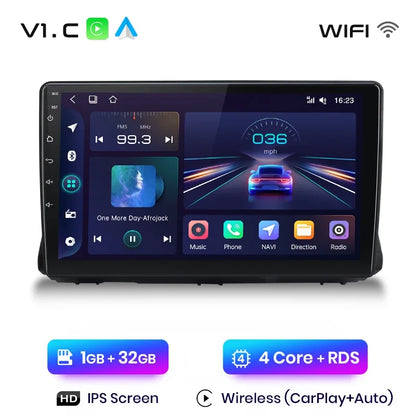 Junsun CarPlay inalámbrico Android Auto Radio para Renault Sandero 2021 Sistemas inteligentes para coche RDS BT WiFi 2 DIN 
