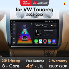 Radio Junsun CarPlay inalámbrica Android Auto para Volkswagen TOUAREG 2003 2004 2005-2010 con sistemas inteligentes RDS BT WiFi 2 DIN 