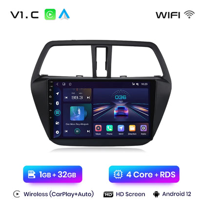 Junsun V1pro AI Voice 2 DIN Android Auto Radio para Suzuki SX4 2 S-Cross 2012-2016 Carplay 4G Car Multimedia GPS Autoradio 